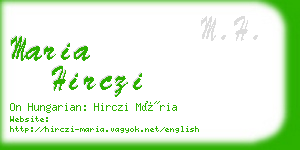 maria hirczi business card